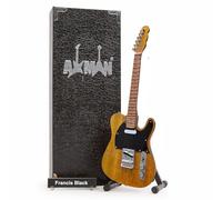 Black Francis (Pixies) Butterscotch T-Style - Réplica de guitarra en miniatura - Regalos musicales - Escala ornamental hecha a mano 1/4 - Incluye una caja de exhibición, etiqueta de nombre y soporte