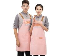 Black Friday Deals Delantales bordados personalizados con bolsillos, 12 opciones de color, 30 fuentes, 24 colores, delantal de chef personalizado para hombres y mujeres, rosa, 29In * 26In