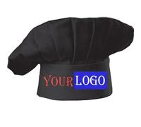 Black Friday Deals Sombrero de chef personalizado bordado personalizado ajustable elástico panadero cocina cocinero gorra transpirable, Negro, S-XXL