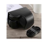 (Black) Full Body Camera PU Leather Case Bag with Strap for Sony A6300