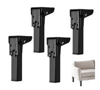 Black Furniture Legs - Juego de mesa plegable (4 piezas, 4 piezas) - Household Dining Table Leg For Apartment Home Office Workshop Craft Room Garage Trade Shows Party Hosting Mobile Workstation