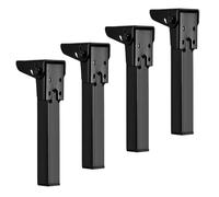 Black Furniture Legs - Juego de mesa plegable (4 piezas, 4 piezas) - Household Dining Table Leg For Apartment Home Office Workshop Craft Room Garage Trade Shows Party Hosting Mobile Workstation
