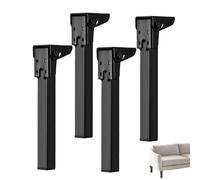 Black Furniture Legs - Juego de mesa plegable (4 piezas, 4 piezas) - Household Dining Table Leg For Apartment Home Office Workshop Craft Room Garage Trade Shows Party Hosting Mobile Workstation