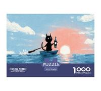Black Gato Puzzle 1000 Piezas Juguete De Reto Adultos Y Niños Romance Puzzle Creativo Juego Educativo Familiar Regalo De Decoración para El Hogar 70x50cm 1000pcs