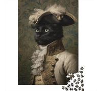 Black Gato Puzzle De 1000 Piezas Animales Rompecabezas para Adultos De 1000 Piezas Decoracion Regalo 1000pcs (75x50cm)