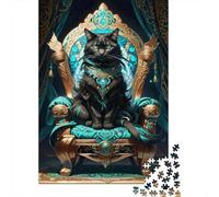 Black Gato Puzzle De 1000 Piezas Animales Rompecabezas para Adultos De 1000 Piezas Obra De Arte Entretenimento 1000pcs (75x50cm)