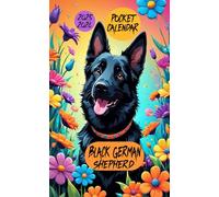 Black German Shepherd Pocket Calendar 2025-2026: 2 Year Monthly Planner for Purse, From January 2025 to December 2026