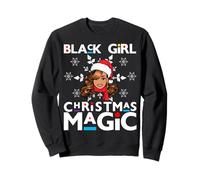 Black Girl Christmas Magic Melanie Mujer Piel Marrón Chica Sudadera