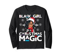 Black Girl Christmas Magic Melanie Mujer Piel Marrón Chicas Manga Larga