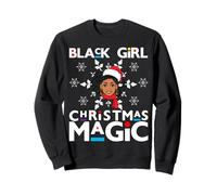 Black Girl Christmas Magic Melanie Mujer Piel Marrón Chicas Sudadera