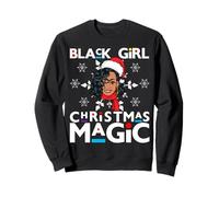Black Girl Christmas Magic Melanie Mujer Piel Marrón Chicas Sudadera
