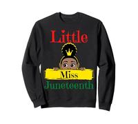 Black Girl Little Miss Juneteenth Hija Niño Diversión Sudadera