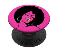 Black Girl Magic Afro Diva Melanina Mujeres afroamericanas PopSockets PopGrip Adhesivo