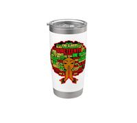 Black Girl Magic Juneteenth Girl Power Celebra la libertad Diversión Vaso térmico de acero inoxidable de doble pared