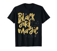 Black Girl Magic Stars Queen Melanin History Juneteenth Camiseta