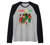 Black Girl Melanin Christmas Ugly Christmas Sweater Ladies We Are Camiseta Manga Raglan