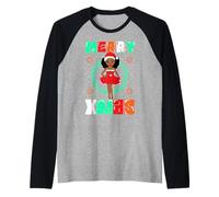 Black Girl Melanin Christmas Ugly Xmas Sweater Girls Pijama Camiseta Manga Raglan
