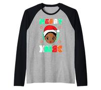 Black Girl Melanin Christmas Ugly Xmas Sweater Girls Pijama Camiseta Manga Raglan