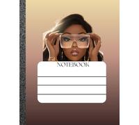 Black Girl Notebook-Taking Notes Are Cute: Neutral Brown Cover 110 pages, Great for Back to School, Journaling, Creative Writing, or Brain Dumps: Black and Gold 8.5x11, 110 Pages