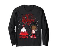 Black Girl Santa Holiday Afro-American Christmas Believe Manga Larga