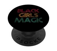 Black Girls Magic, Black African Queen Woman Girls Magic PopSockets PopGrip Adhesivo