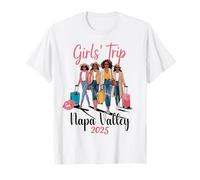 Black Girls Trip Napa Valley 2025 Vacaciones Cumpleaños Melanina Camiseta