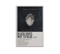 Black Gives Way to Blue Alice In Chains - Portada de álbum minimalista firmada limitada, portada de álbum de música, pop hip hop, rap, cantante, estrella, música, póster estético de lienzo para niñas