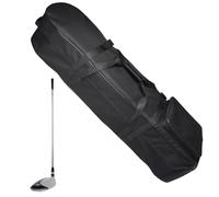 Black Golf Bag - Waterproof Protective Golf Carry Bag Cover Large Case | Black Travel Covers 900D Oxford Cloth For Airline Travel Protect Your Golf Clubs Accessories