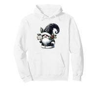 Black Goth GNOME with Bah Humbug Sign For Xmas Funny Santa Sudadera con Capucha