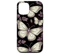 Black Gothic Dark Butterfly Goth Purple Yellow Butterflies Carcasa para iPhone 12/12 Pro