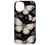 Black Gothic Dark Butterfly Goth Purple Yellow Butterflies Carcasa para iPhone 14 Plus