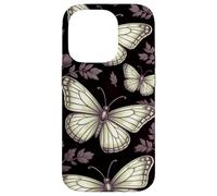 Black Gothic Dark Butterfly Goth Purple Yellow Butterflies Carcasa para iPhone 14 Pro