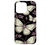 Black Gothic Dark Butterfly Goth Purple Yellow Butterflies Carcasa para iPhone 15 Pro MAX