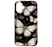 Black Gothic Dark Butterfly Goth Purple Yellow Butterflies Carcasa para iPhone 16 Plus