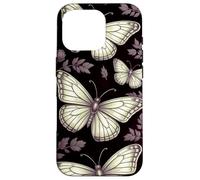 Black Gothic Dark Butterfly Goth Purple Yellow Butterflies Carcasa para iPhone 16 Pro