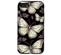 Black Gothic Dark Butterfly Goth Purple Yellow Butterflies Carcasa para iPhone SE (2020) / 7/8