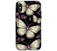 Black Gothic Dark Butterfly Goth Purple Yellow Butterflies Carcasa para iPhone X/XS