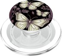 Black Gothic Dark Butterfly Goth Purple Yellow Butterflies PopSockets PopGrip para MagSafe