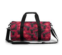 Black Gun and Roses - Bolsa de deporte para gimnasio, viajes, ligera, para fin de semana, para hombres y mujeres, Estilo:, 17.7in/9in/9in, MHXYZHW