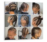 Black Hair Braid Styles Poster Barber Training Wall-Art