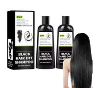 Black Hair Champú,Champú Instantáneo Negro 3 En 1,Champú Para Teñir El Cabello Negro,Champú Instantáneo Para Cabello Negro,Champú Para Teñir El Cabello Gris Para Hombres y Mujeres-2 * 100ml (Black)