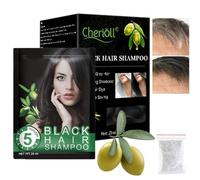 Black Hair Dye Shampoo, 10x 25ml Shampoo Tinte Negro Para Cabello, Champú Para Cabello Negro Instantáneo Champu Colorante Tinte Para Hombre Y Mujer