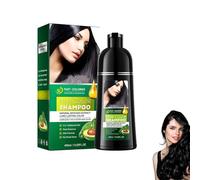 Black Hair Dye Shampoo, Champú Tinte Cabello Negro 3 en 1 para Hombre y Mujer,Tinte Pelo Cubre Canas, Champú Tinte Color Canas Instantáneo,400ML