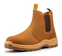 BLACK HAMMER Botas Chelsea de Seguridad para Hombre, Piel Lisa Zapatos de trabajo, Puntera y Entresuela de Acero, Resistente al Agua - Perfecto para Almacenes y Uso Industrial S3 SRC Alex (44 EU)