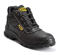 BLACK HAMMER Botas de Seguridad de Cuero para Hombres Puntera de acero Protección de Entresuela Impermeable S3 SRC Calzado de Trabajo al Tobillo de Cuero 1007 (48 EU)