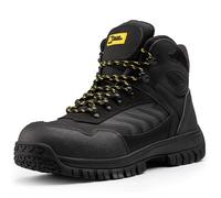 BLACK HAMMER Botas de Seguridad Hombre en Piel de Ante, Repelente al Agua, Puntera y Entresuela de Acero - Cómodas y Robustas, Zapatos de trabajo para Almacenes y Lugares de Trabajo Beast (44 EU)