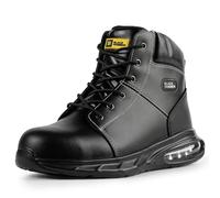 Black Hammer Botas de seguridad para hombre, puntera de acero, protección de entresuela transpirable, suela de burbujas de aire, ligeras, zapatos profesionales de comercio utilitario, S1 PS SR FO 6699