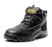 BLACK HAMMER Botas de Seguridad para Hombre Zapatos de seguridad Duraderos Cómodos y Robustos para Uso Comercial e Industrial Puntera de acero y entresuela de acero Cuero Liso S3 SRC 7752 (47 EU)