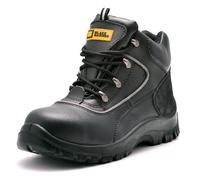 BLACK HAMMER Botas de Seguridad para Hombre Zapatos de seguridad Duraderos Cómodos y Robustos para Uso Comercial e Industrial Puntera de acero y entresuela de acero Cuero Liso S3 SRC 7752 (45 EU)