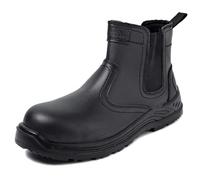 BLACK HAMMER Botas de Seguridad para Hombres Zapatos de Trabajo de Cuero Puntera de Acero Calzado Ligero al Tobillo para Trabajar S3 SRC 8872 (39 EU)